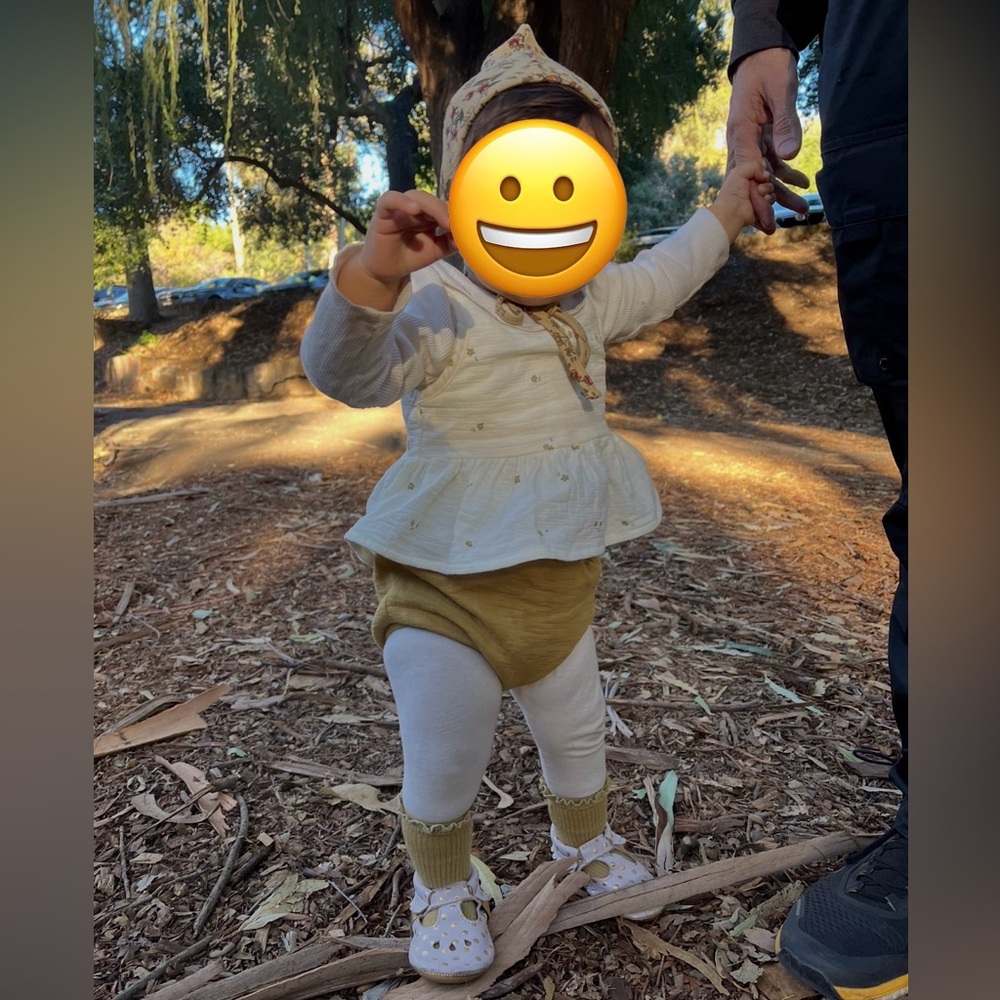 Quincy Mae Baby Two-Piece Peplum Top & Mustard Bloomers
